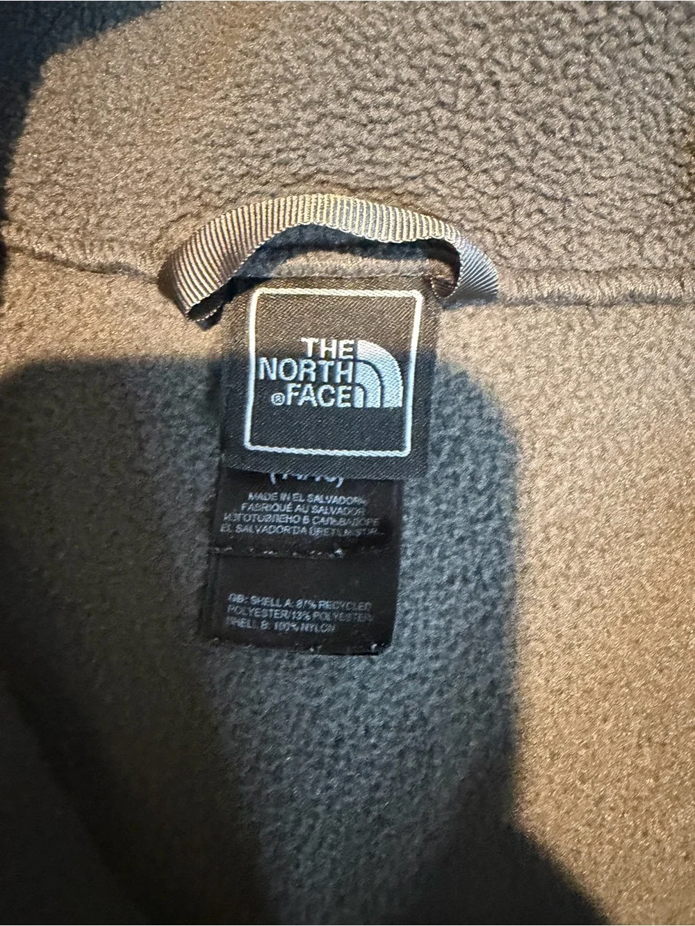 The North Face Kids Gray Fleece Jacket with Pink Zip
